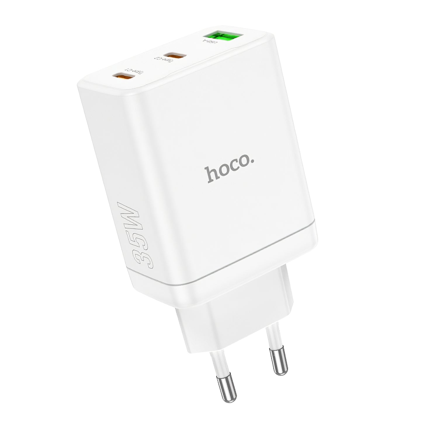 Netzwerk-Ladegerät HOCO N33, 35W, 3A, 1 x USB-A - 2 x USB-C, Weiß