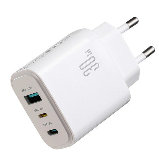Joyroom JR-TG6 Netzladegerät, 30W, 3A, 1 x Lightning - 1 x USB-A - 1 x USB-C, Weiß