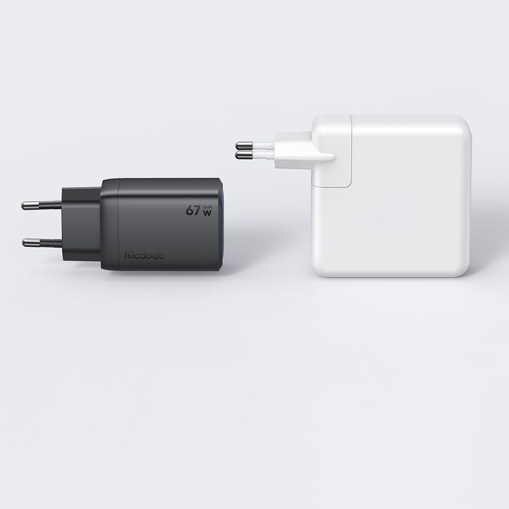 Netzladegerät McDodo CH-0970 Gana Mini, 67W, 3A, 1 x USB-A - 2 x USB-C, Schwarz