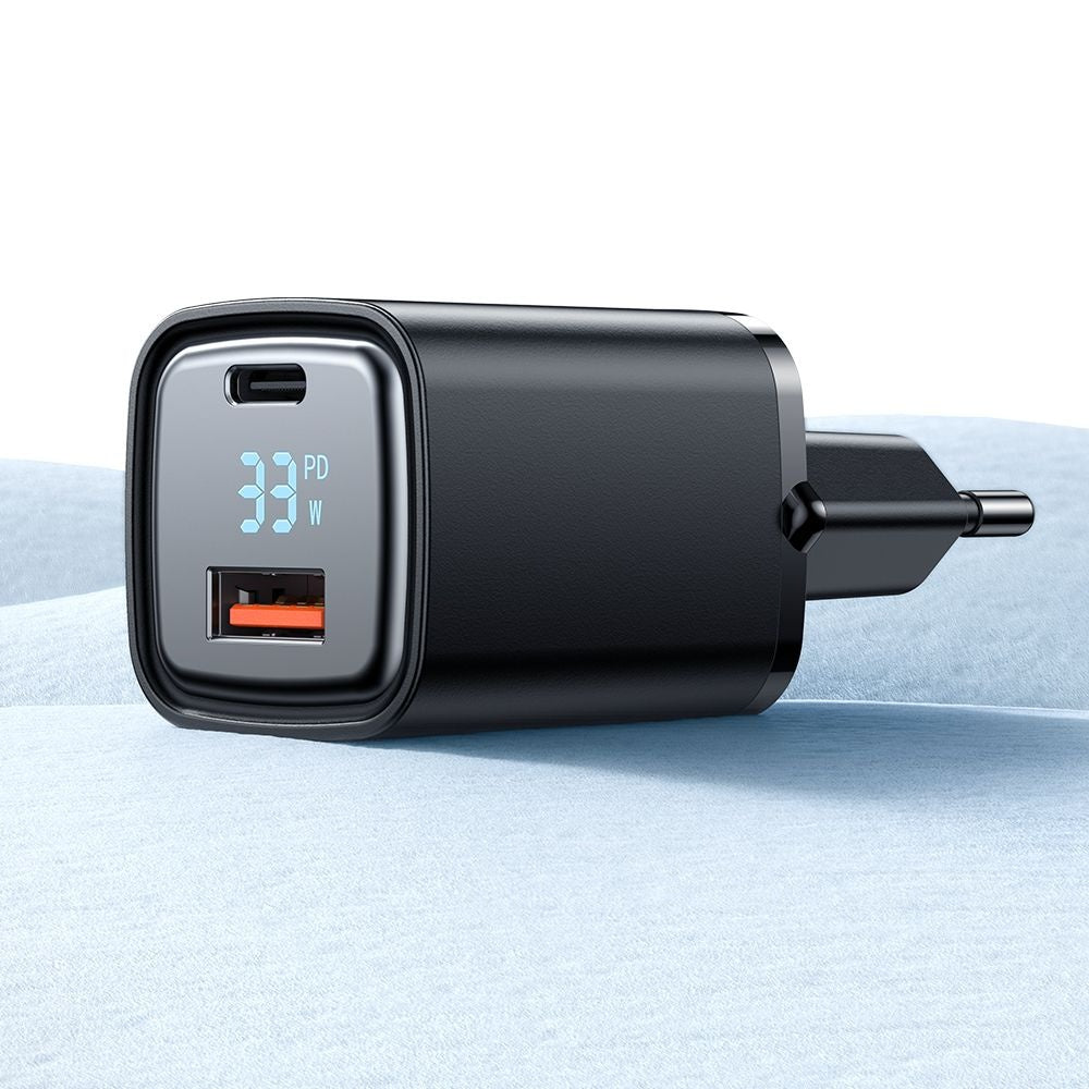 Netzladegerät McDodo CH-1701 Graphite Display, 33W, 3A, 1 x USB-A - 1 x USB-C, Schwarz