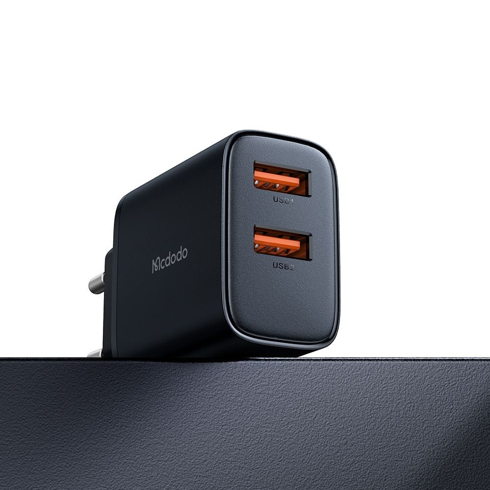 Netzladegerät McDodo CH-5070 Beryllium, 12W, 2.4A, 2 x USB-A, Schwarz