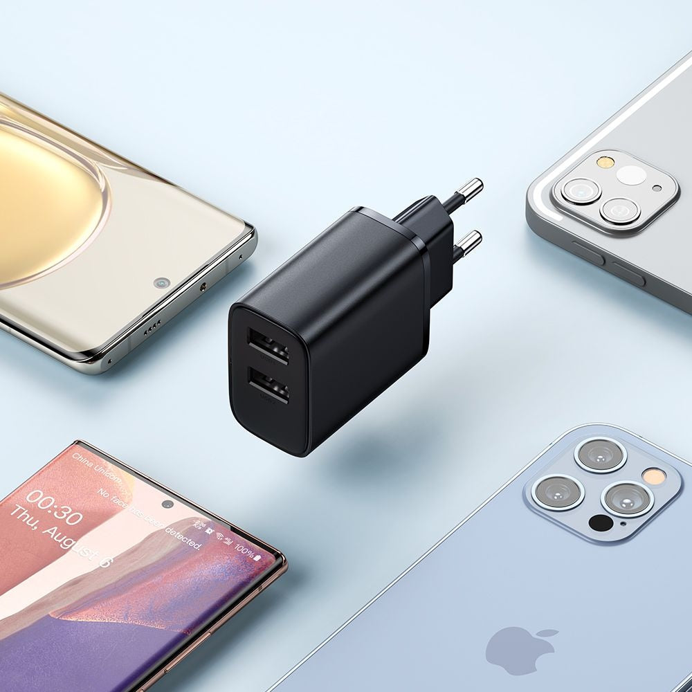 Netzladegerät McDodo CH-5070 Beryllium, 12W, 2.4A, 2 x USB-A, Schwarz