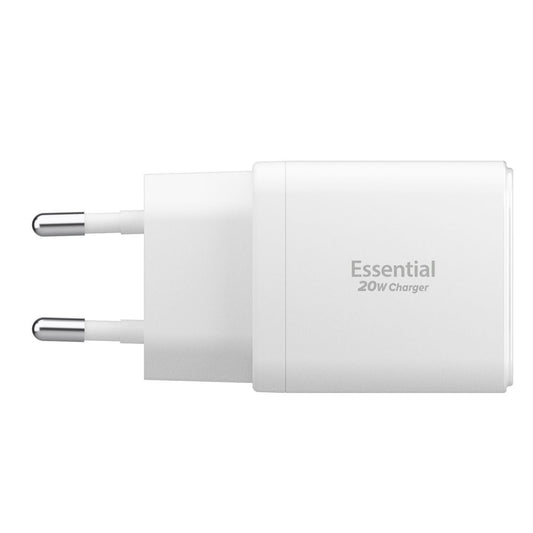 Spigen Essential Netzladegerät, 20W, 3A, 1 x USB-A - 1 x USB-C, Weiß ACH08704