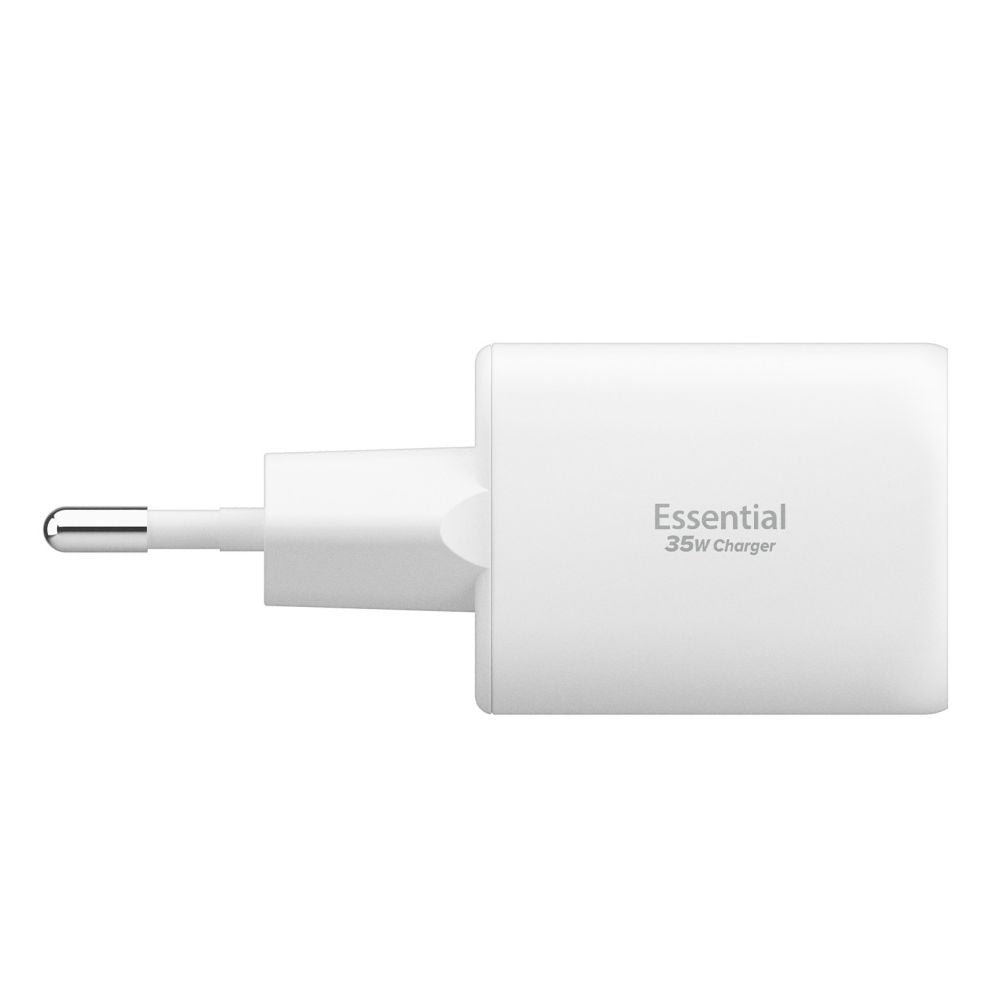 Spigen Essential Netzladegerät, 35W, 3A, 1 x USB-A - 1 x USB-C, Weiß ACH09462