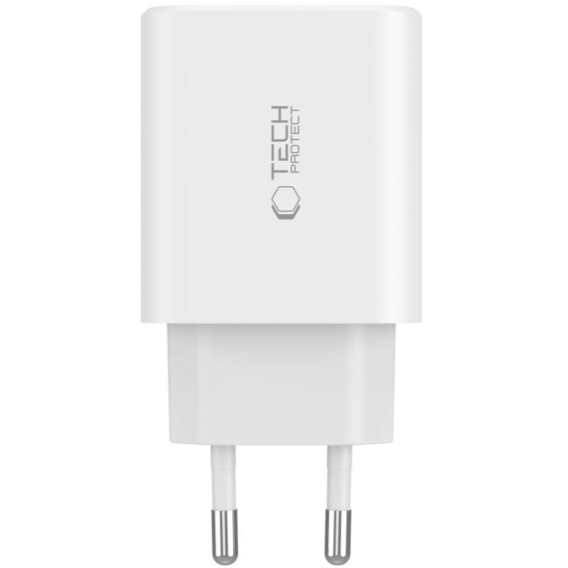 Netzwerk-Ladegerät Tech-Protect NC30W, 30W, 3A, 1 x USB-A - 2 x USB-C, Weiß
