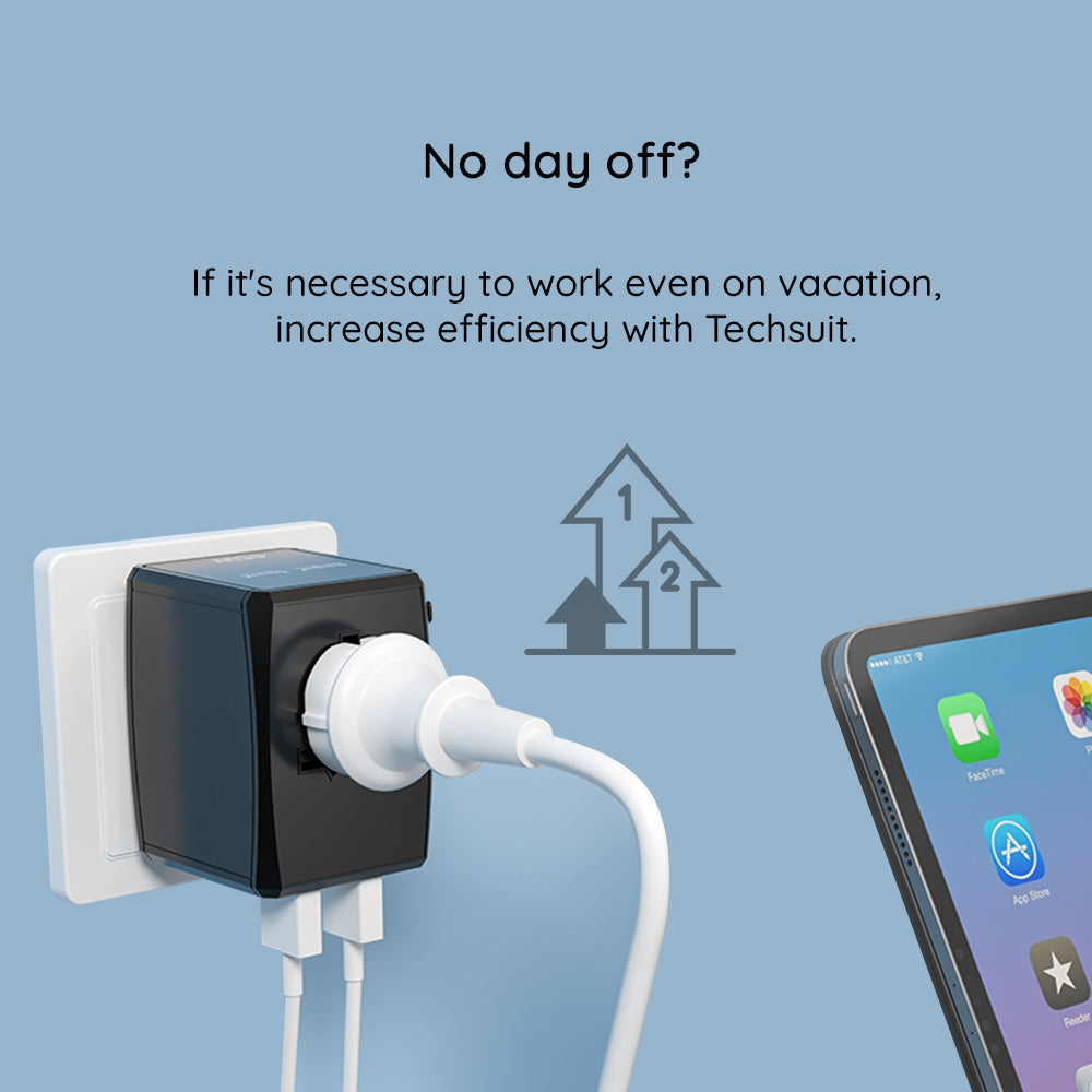 Netzladegerät Techsuit HHT906 Travel, 65W, 3.25A, 2 x USB-A - 2 x USB-C, Schwarz