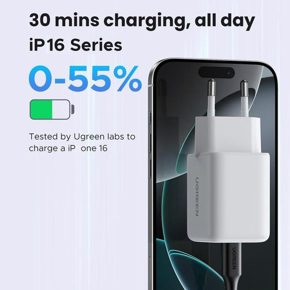 UGREEN X516 Netzladegerät, 30W, 3A, 1 x USB-A - 1 x USB-C, Blau