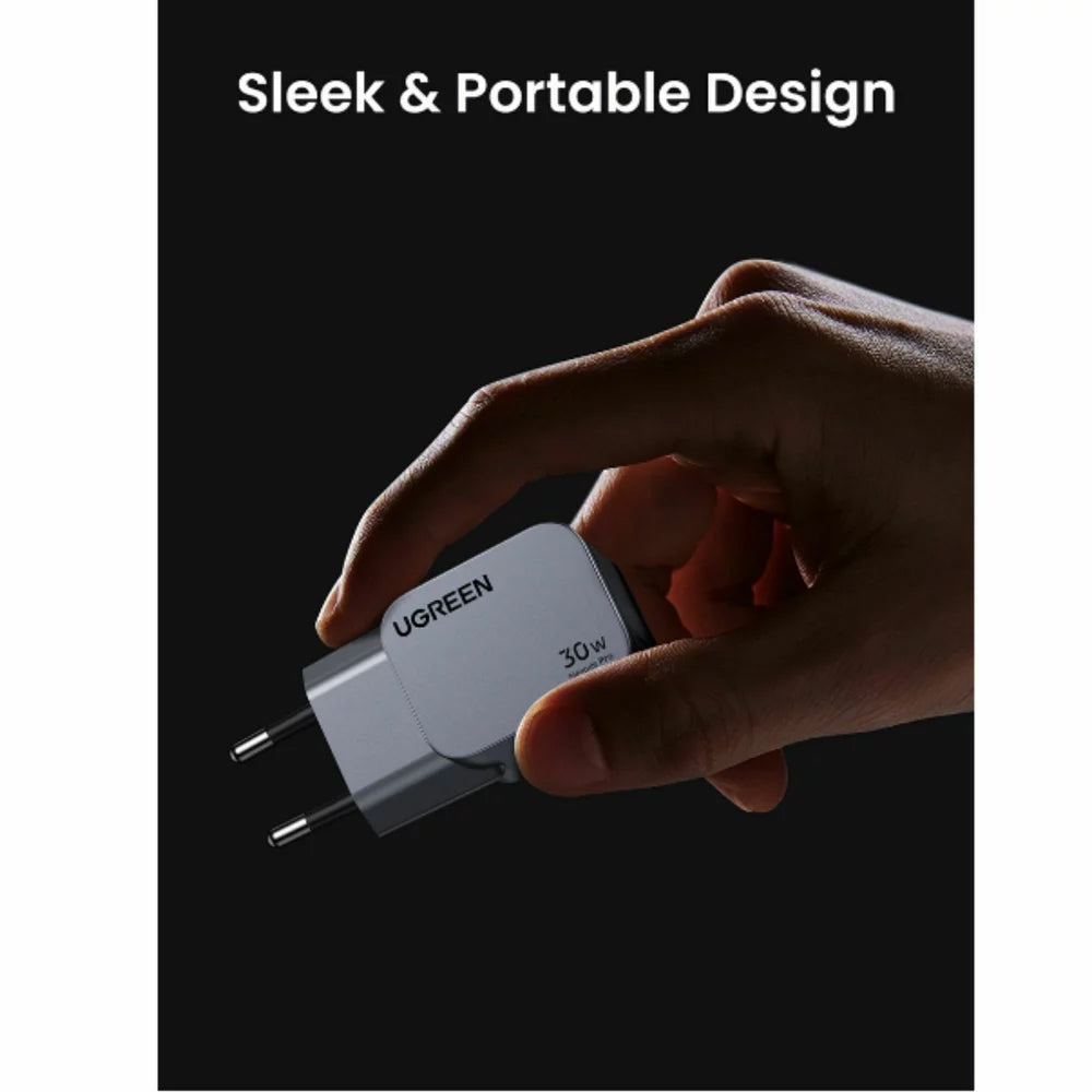 Netzwerk-Ladegerät UGREEN X703 Nexode Pro, 30W, 3A, 1 x USB-C, Grau