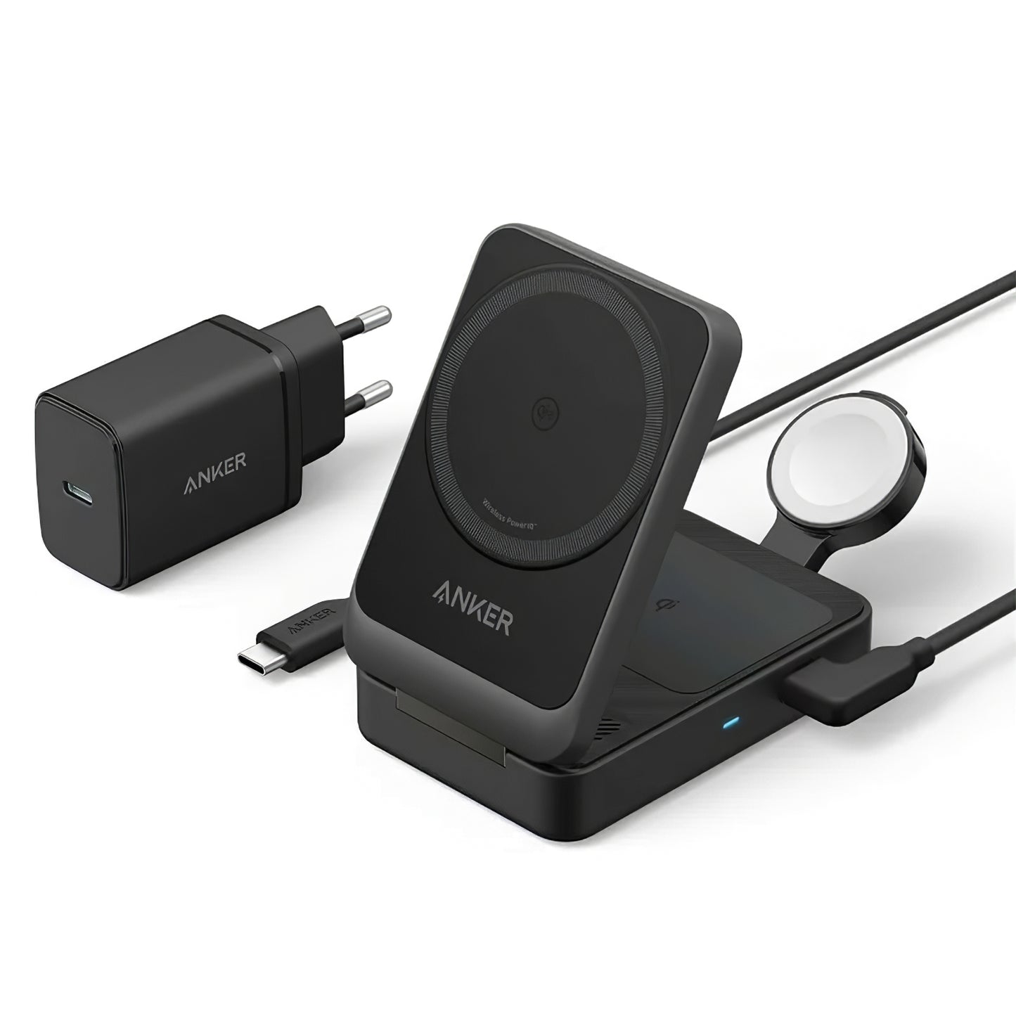 Anker MagGo 3in1 Wireless Netzladegerät, 15W, 1.67A, Schwarz B2557311