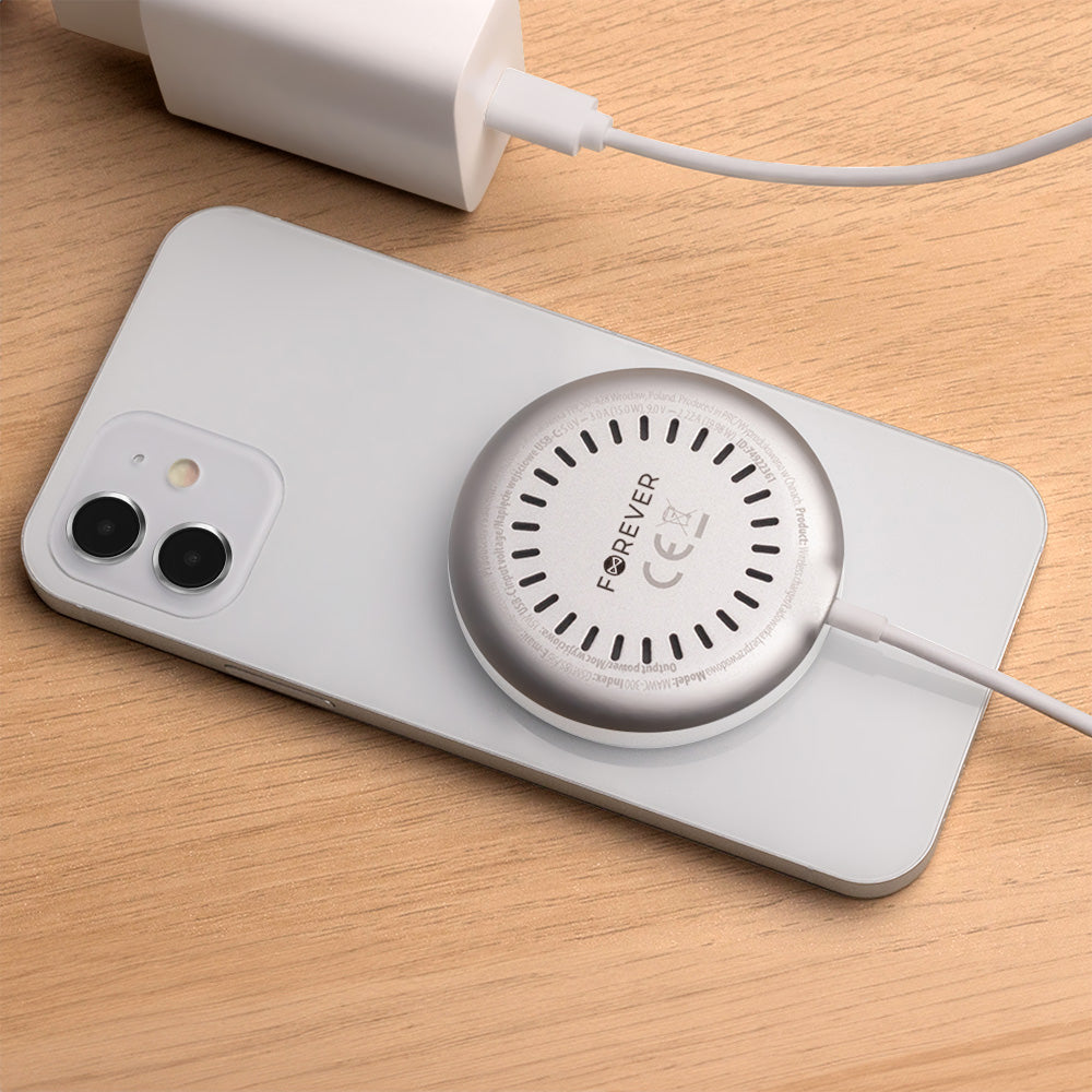 Forever MAWC-300, 15 W, 1,67 A, Silber, Forever Wireless Network Charger