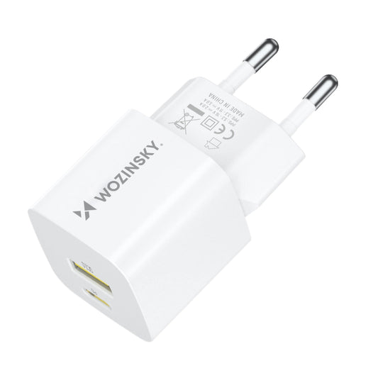 Netzladegerät WZK WWCEAC, 33W, 3A, 1 x USB-A - 1 x USB-C, Weiß