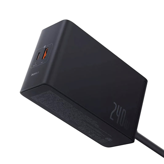 Baseus 5in1 Ladestation, 240W, 5A, 1 x USB-A - 3 x USB-C - 1 x DC, Schwarz P10163901113-00