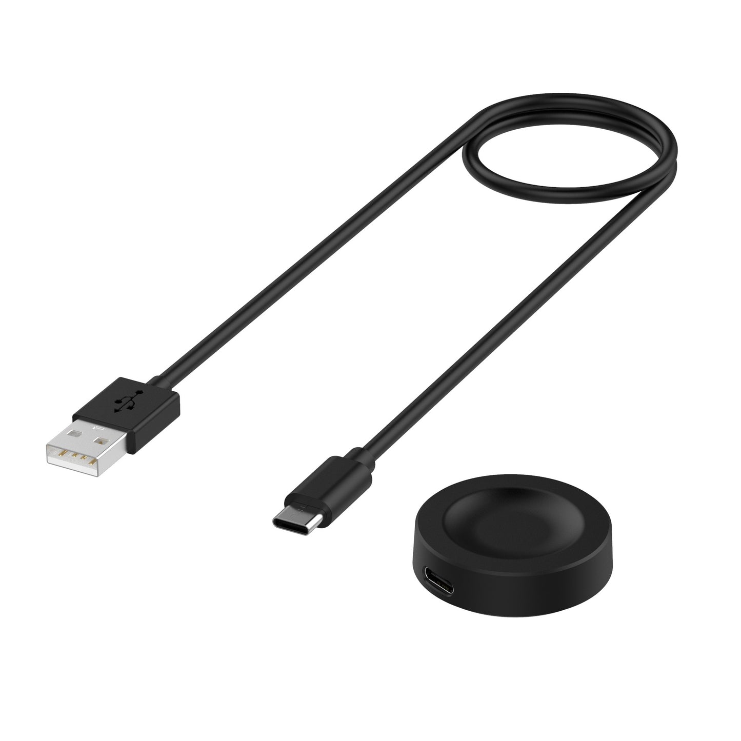 Wireless-Ladegerät Techsuit THC2 für Honor Watch / Huawei Watch Series, USB-A, Schwarz