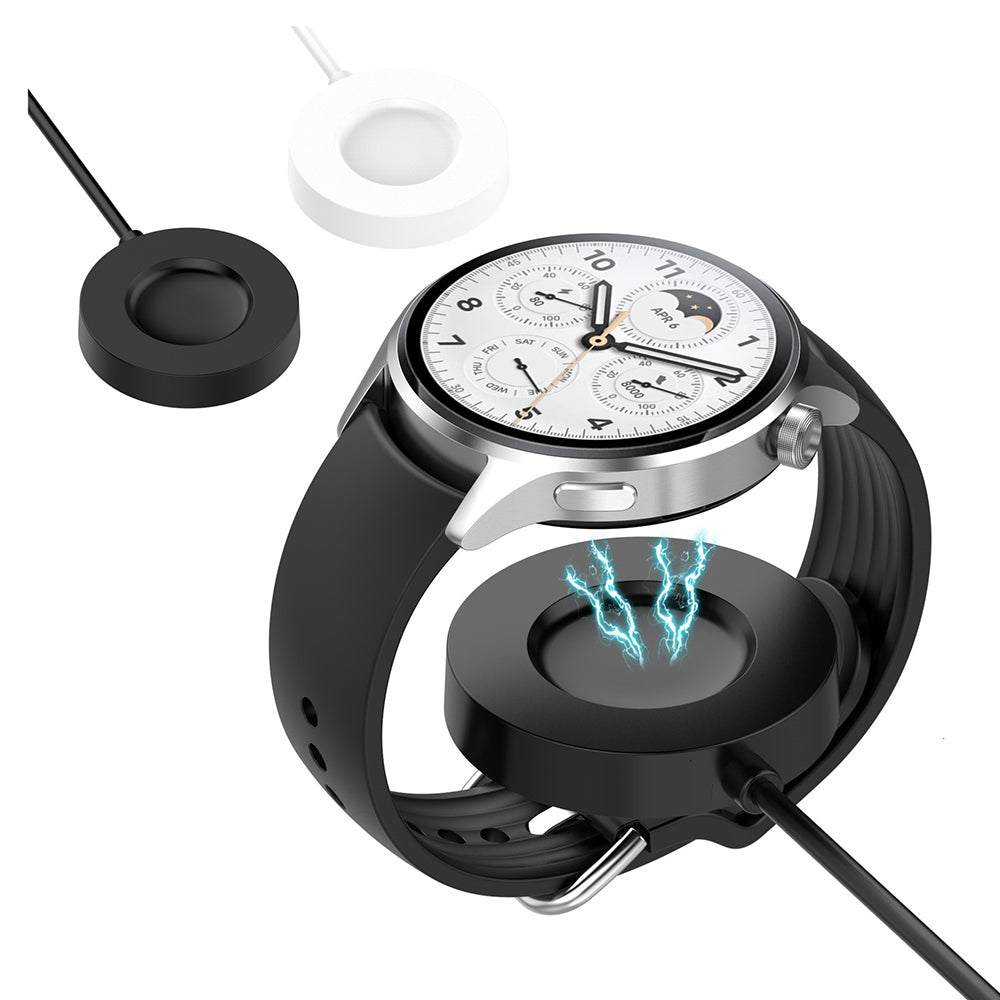 Wireless-Ladegerät Techsuit TXC6 für Xiaomi Watch S1 Pro, USB-A, Schwarz