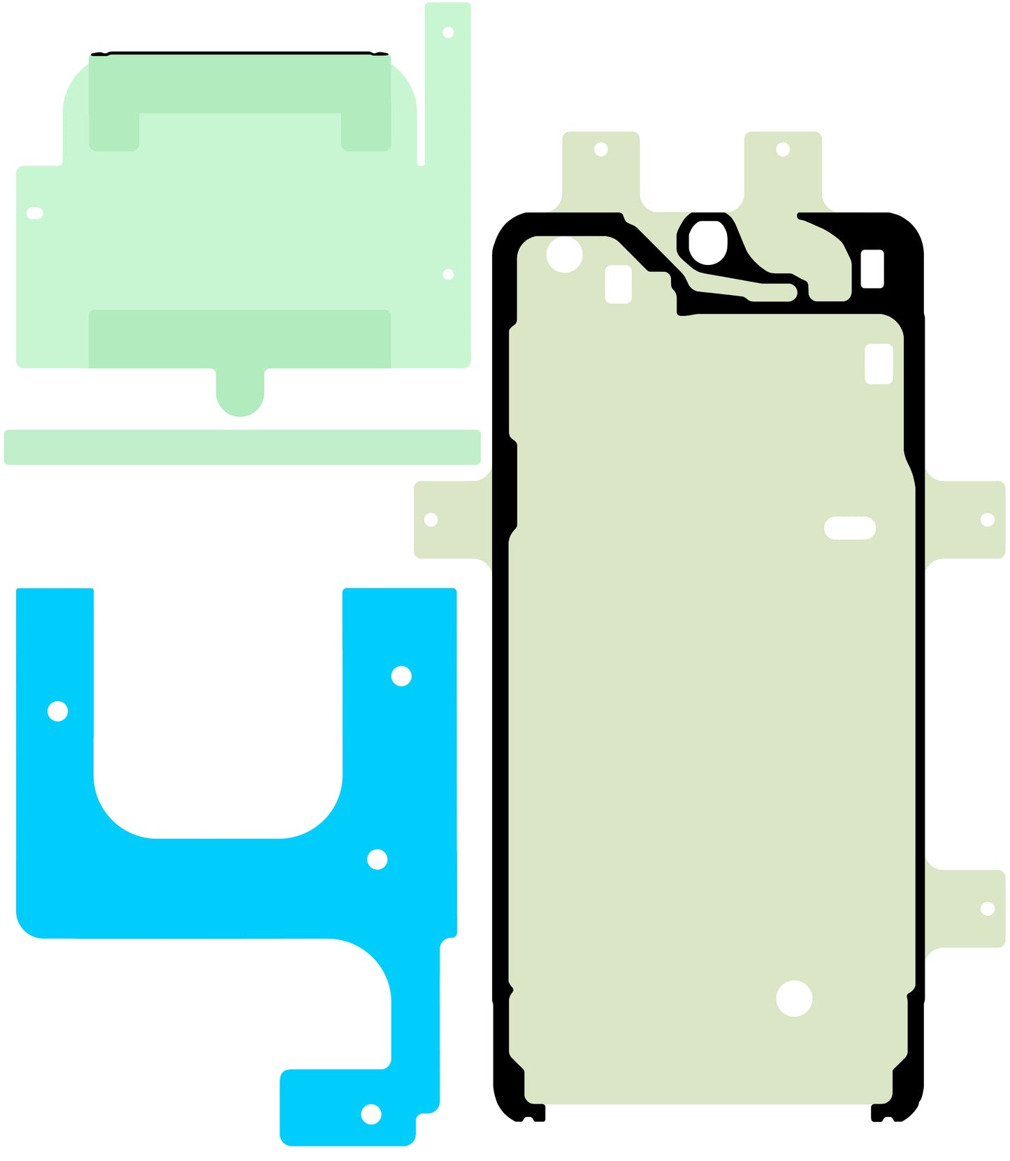 Klebeset Display Samsung Galaxy S23 S911, Service Pack GH82-30551A