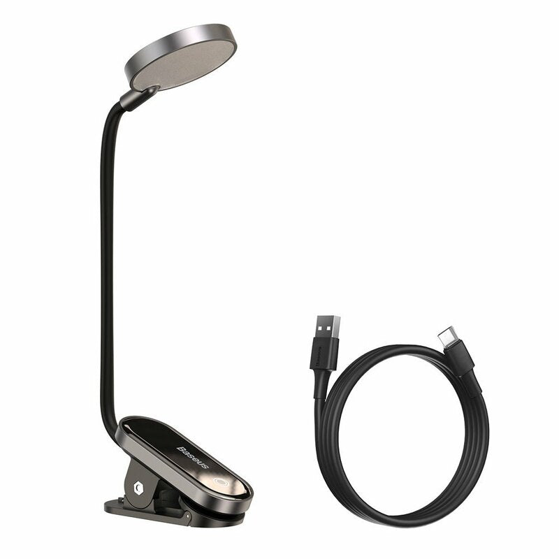 Tragbare LED-Lampe Baseus Comfort Reading Mini Clip, Grau DGRAD-0G