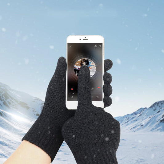 Techsuit ST0013 Winter-Touchscreen-Handschuhe für Herren, Größe 22cm, Grau