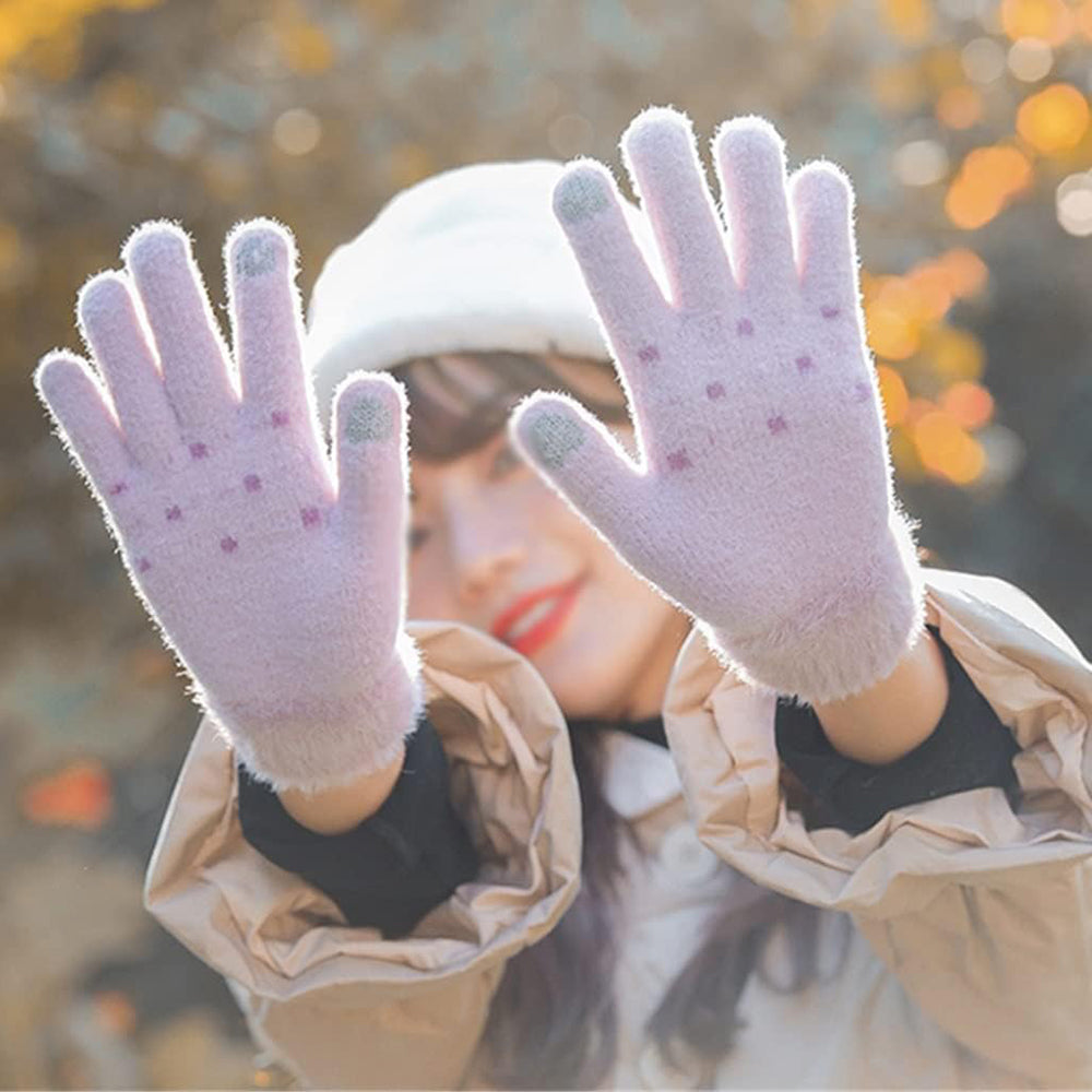Damen Touchscreen Winterhandschuhe Techsuit ST0011, Größe 17cm, Lila