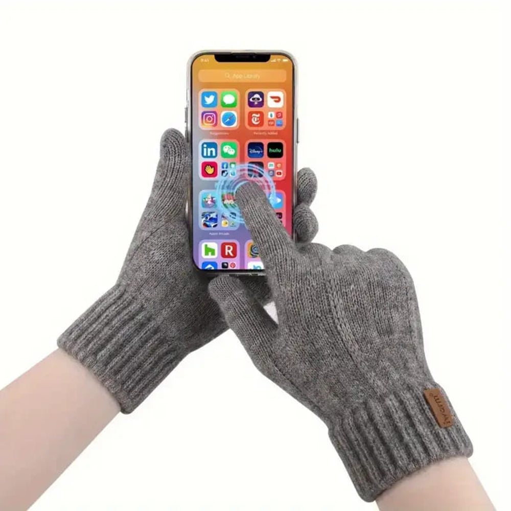 Winter-Touchscreen-Handschuhe Iwarm ST0016, Größe 22cm, Braun