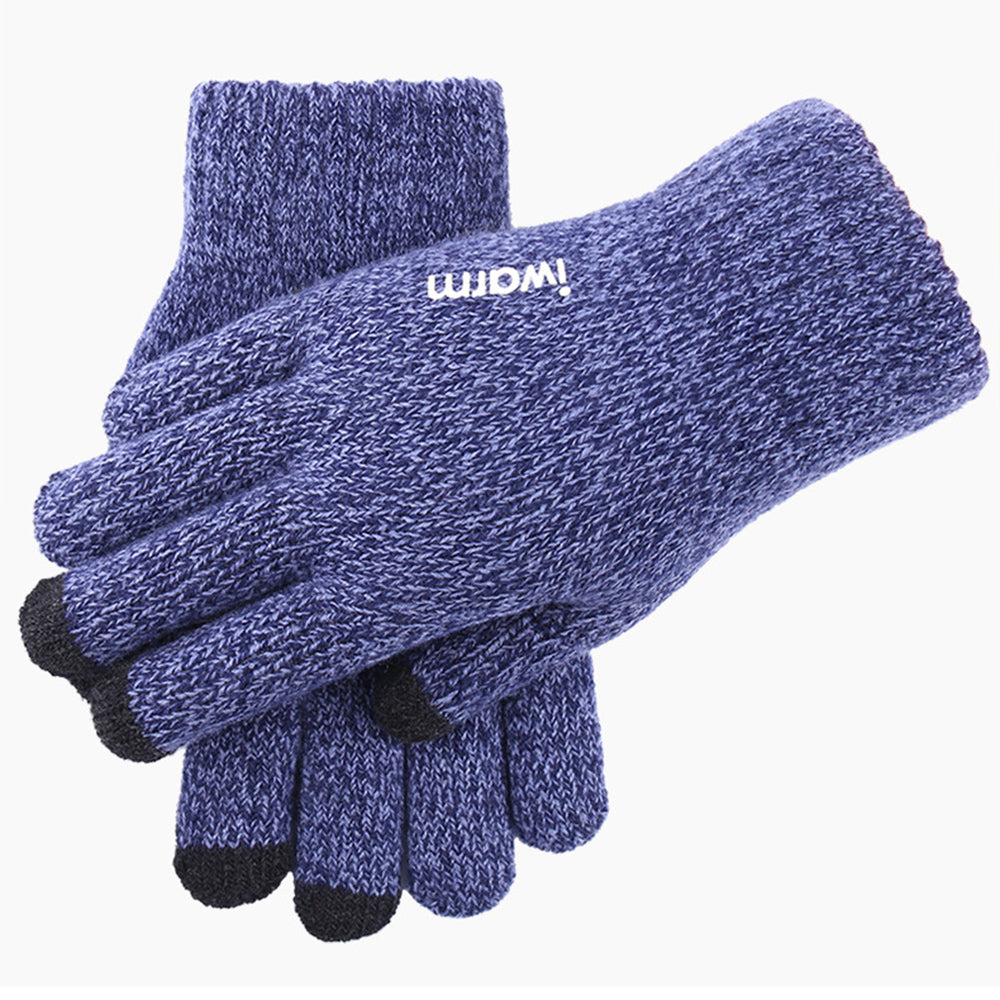 Winter-Touchscreen-Handschuhe Iwarm ST0018, Größe 23cm, Blau