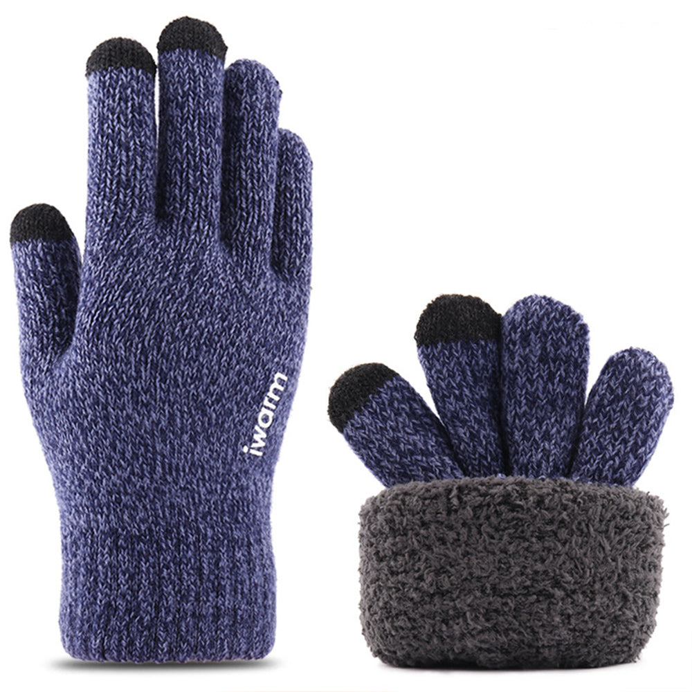 Winter-Touchscreen-Handschuhe Iwarm ST0018, Größe 23cm, Blau