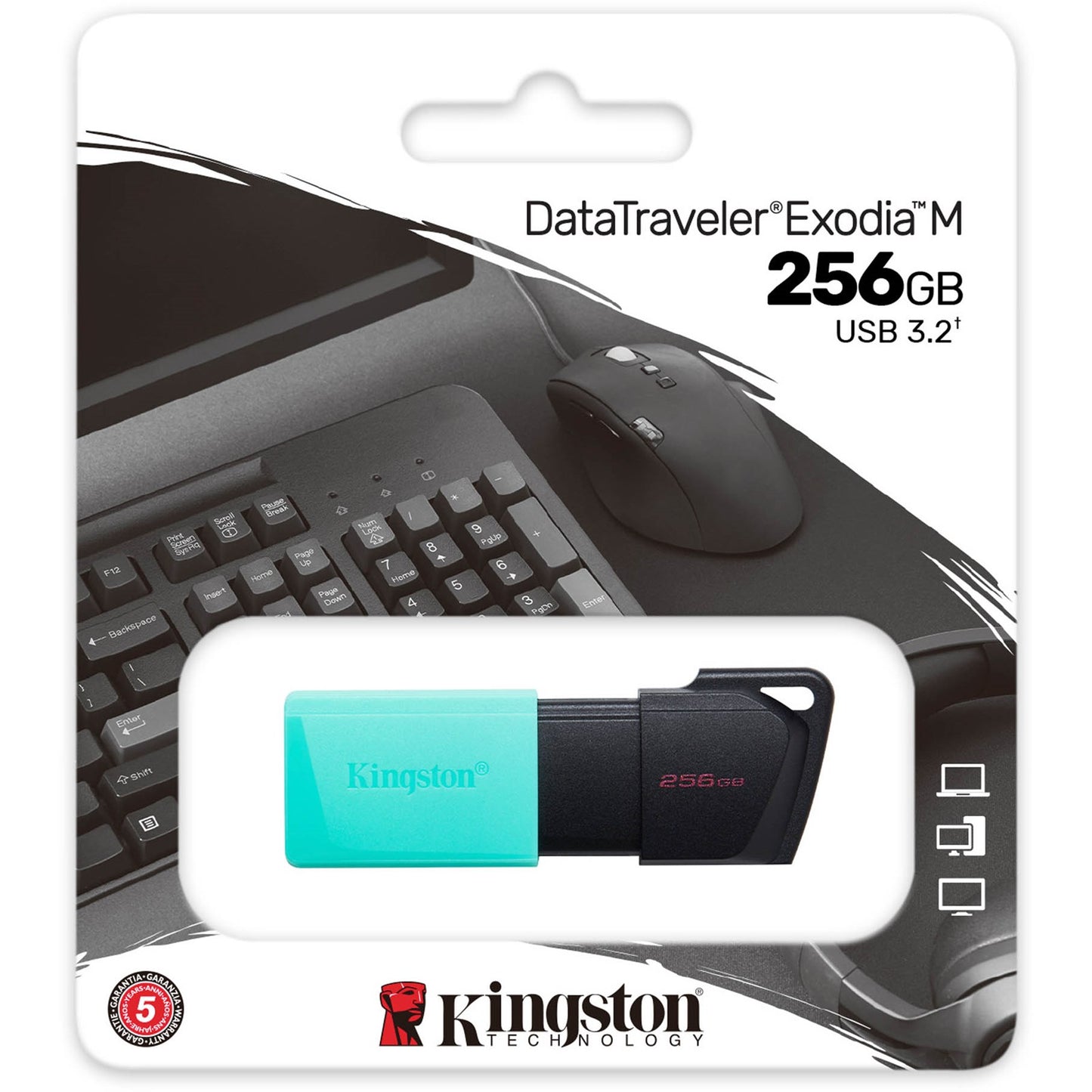 Externer USB-A 3.2 Speicher Kingston DT Exodia M, 256Gb DTXM/256GB