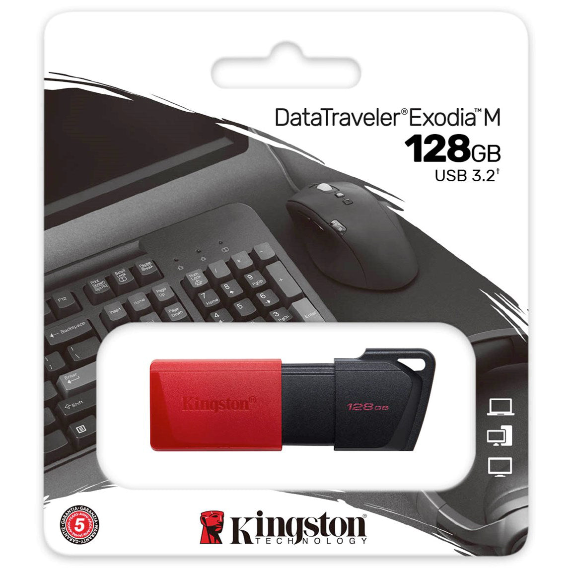 Externer USB-A 3.2 Speicher Kingston DT Exodia M, 128Gb DTXM/128GB