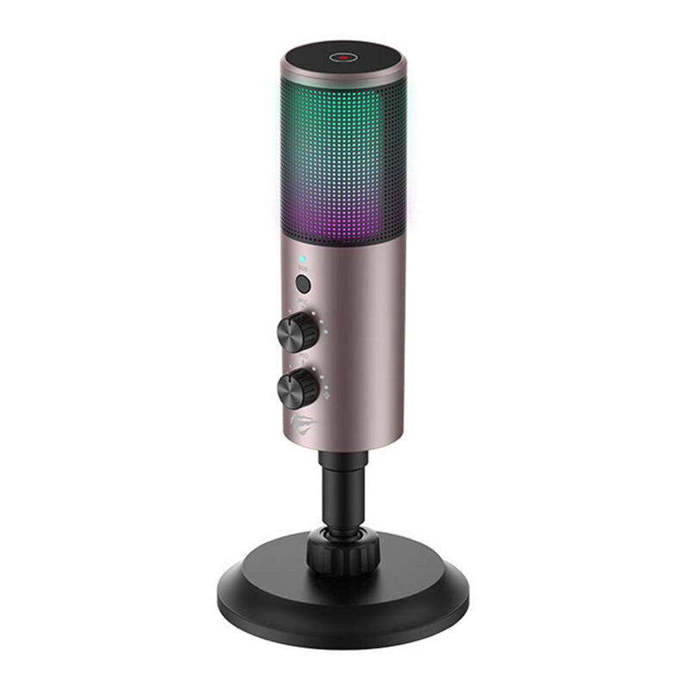 Gaming-Mikrofon HAVIT GK61, RGB, USB-C, Grau