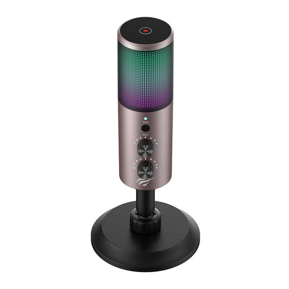 Gaming-Mikrofon HAVIT GK61, RGB, USB-C, Grau