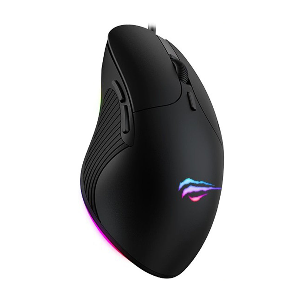 Gaming-Maus mit Kabel USB HAVIT MS1020WB, RGB, 2400DPI, Schwarz