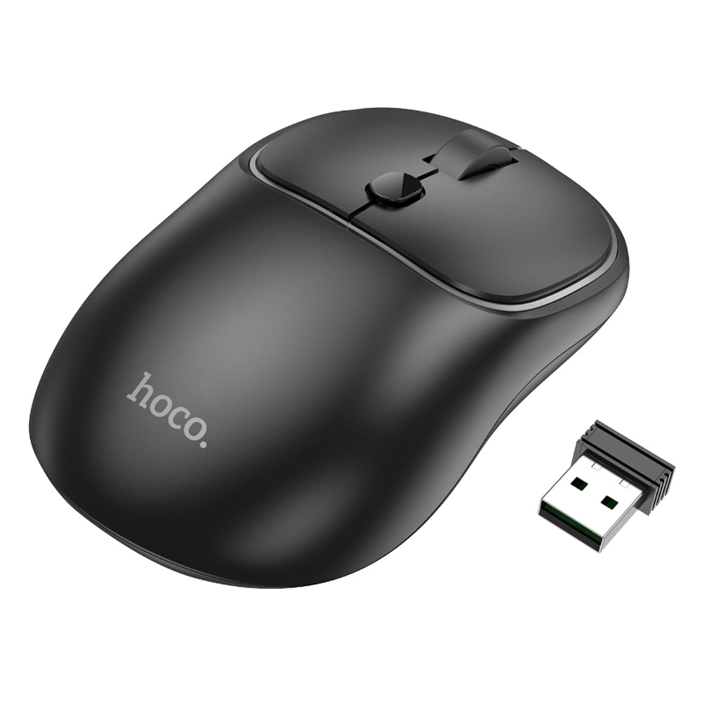 Drahtlose Maus HOCO GM25, 1600DPI, BT / Wi-Fi, Schwarz