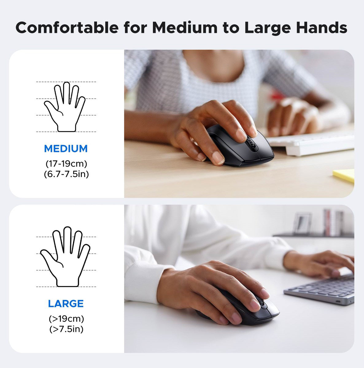 Drahtlose Maus UGREEN M511, 1600DPI, Schwarz