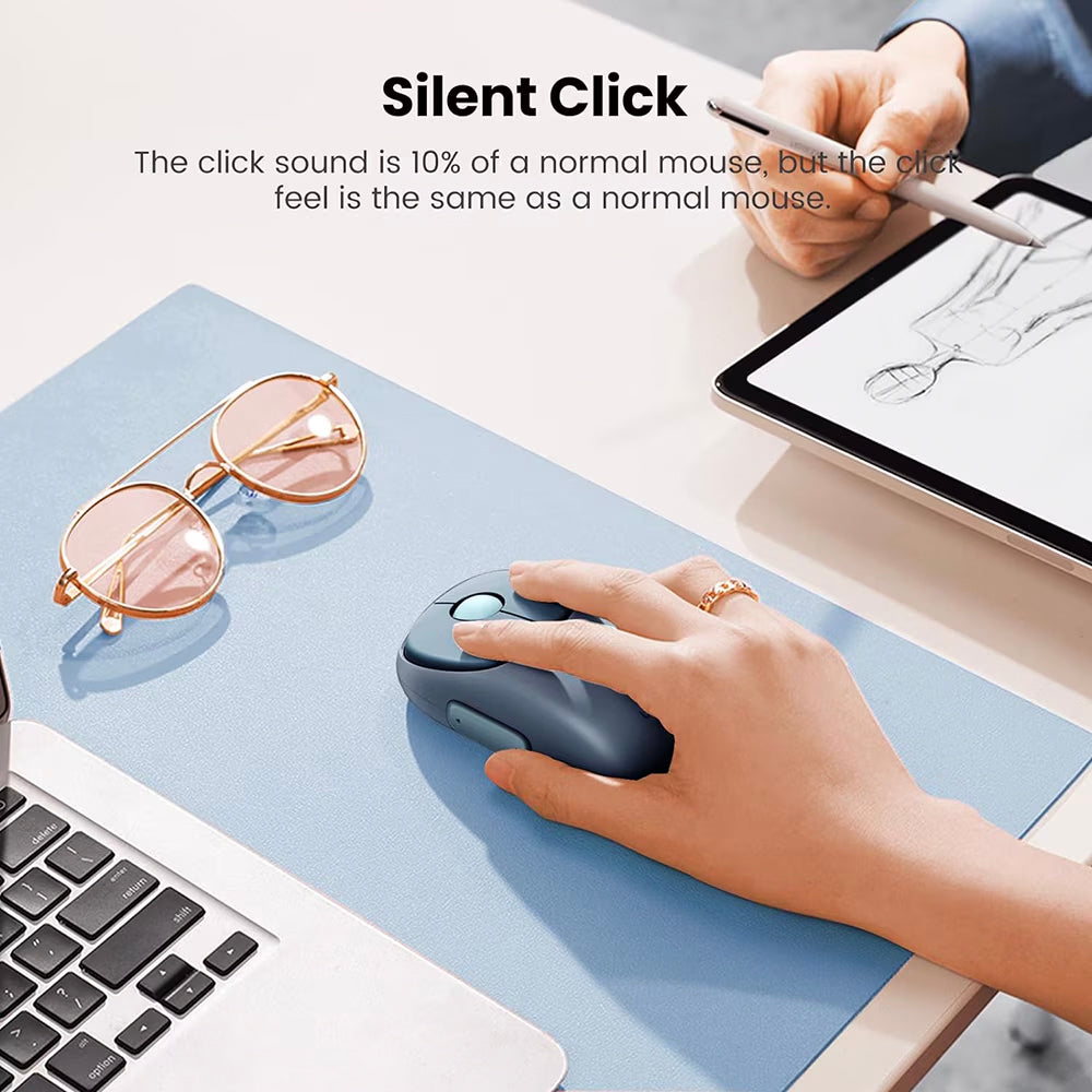 Drahtlose Maus UGREEN MU102 FUN+, 4000DPI, BT / Wi-Fi, Blau