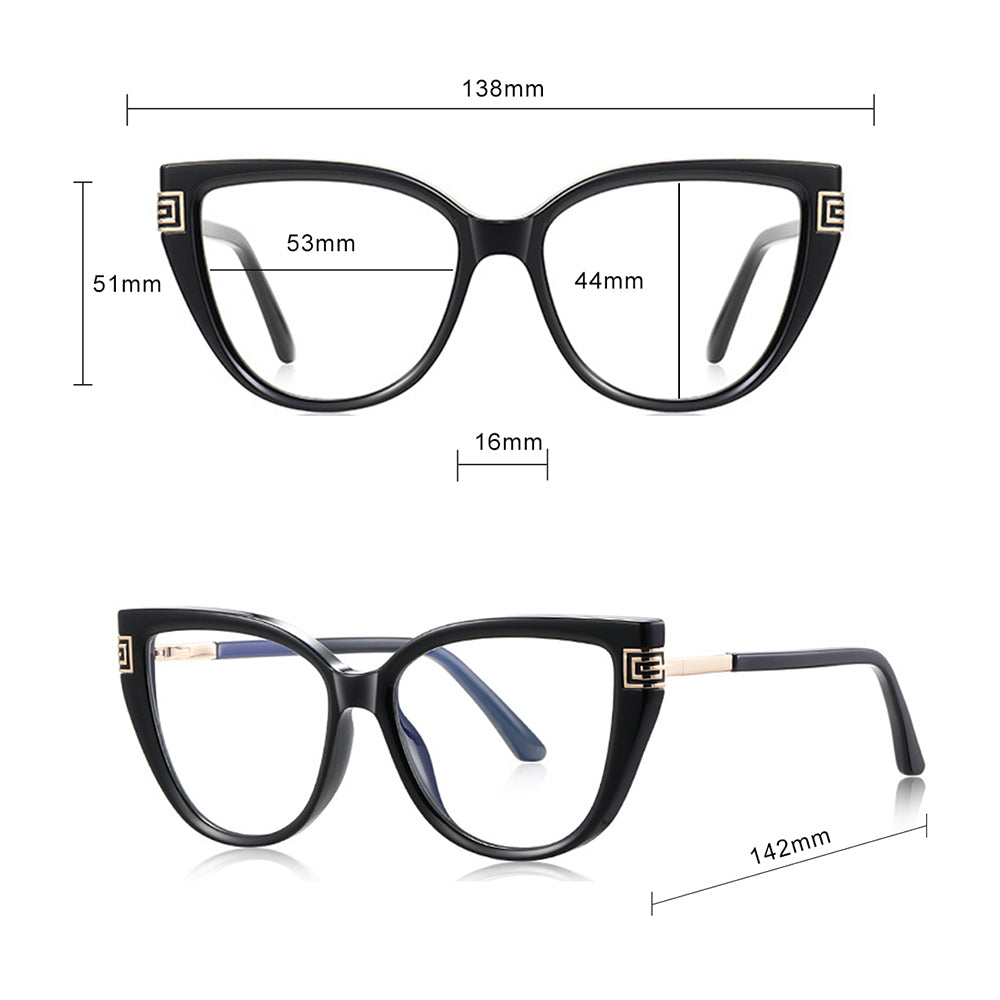 Women's Computer Glasses Techsuit 2259, Anti-Blue Light, Black