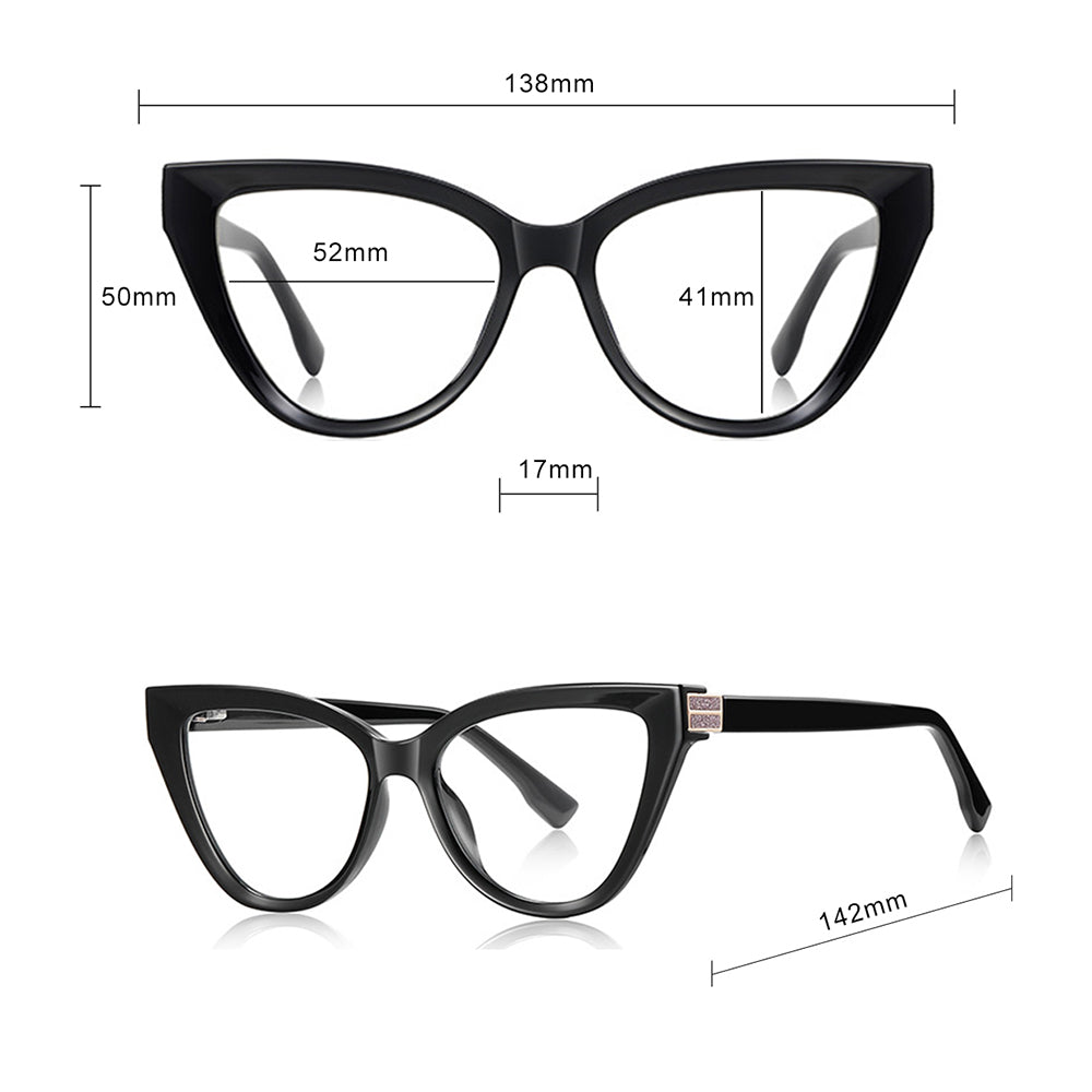 Damen Computerbrille Techsuit 2279, Anti-Blue Light, Schwarz