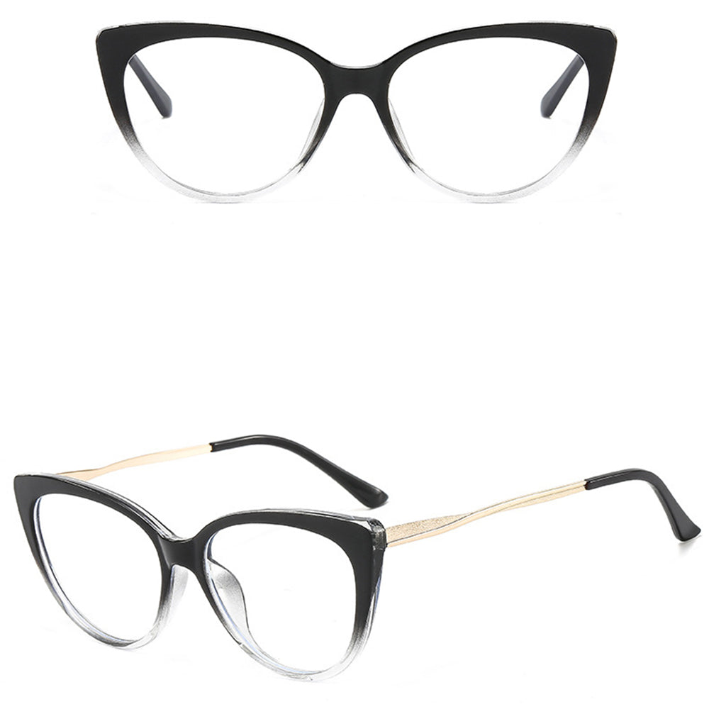 Damen-Computergläser Techsuit F5018-C7, Anti-Blaues Licht, Schwarz Transparent