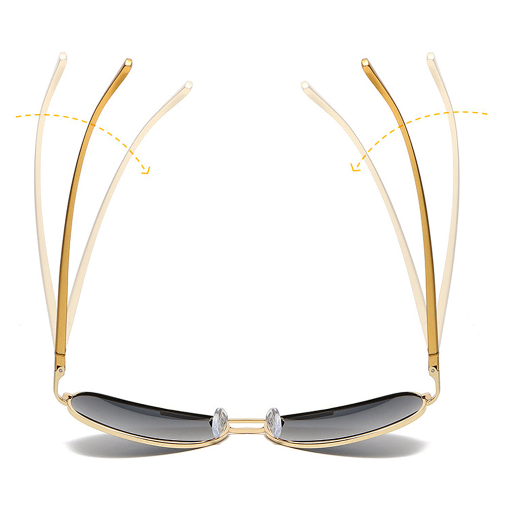 Herren-Sonnenbrille Techsuit 2150, polarisiert, UV-Schutz, goldgrün