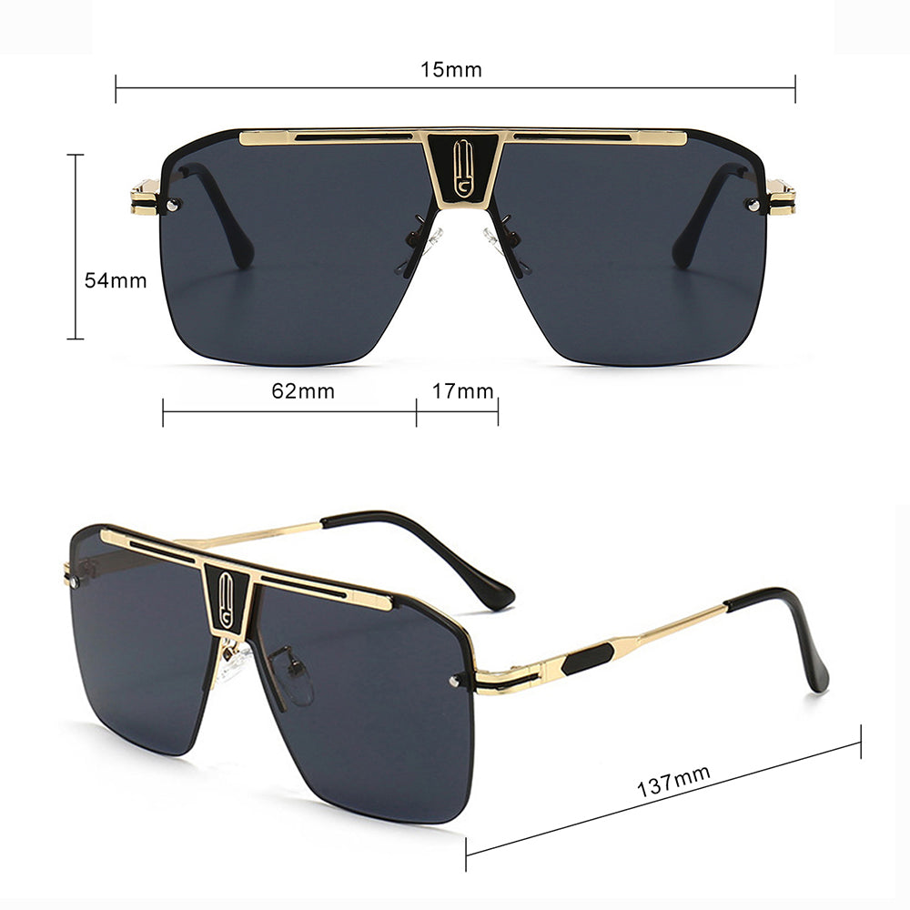 Herren-Sonnenbrille Techsuit 2576, Gold Schwarz Grau