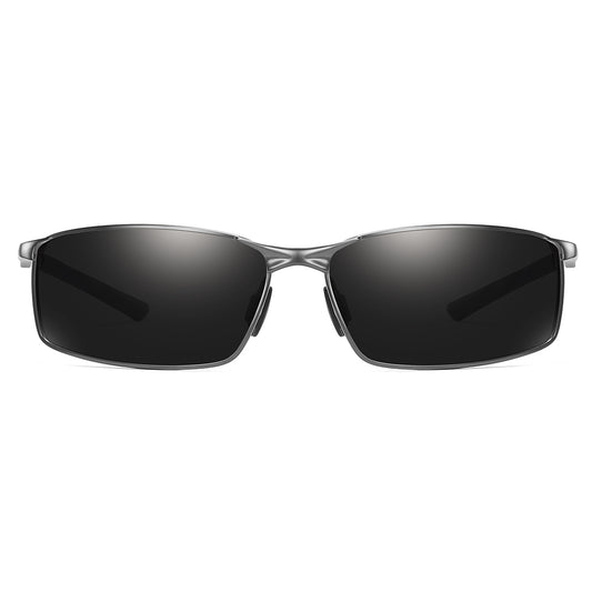 Men's Techsuit 559 Sunglasses, Polarized, UV Protection, Black Silver