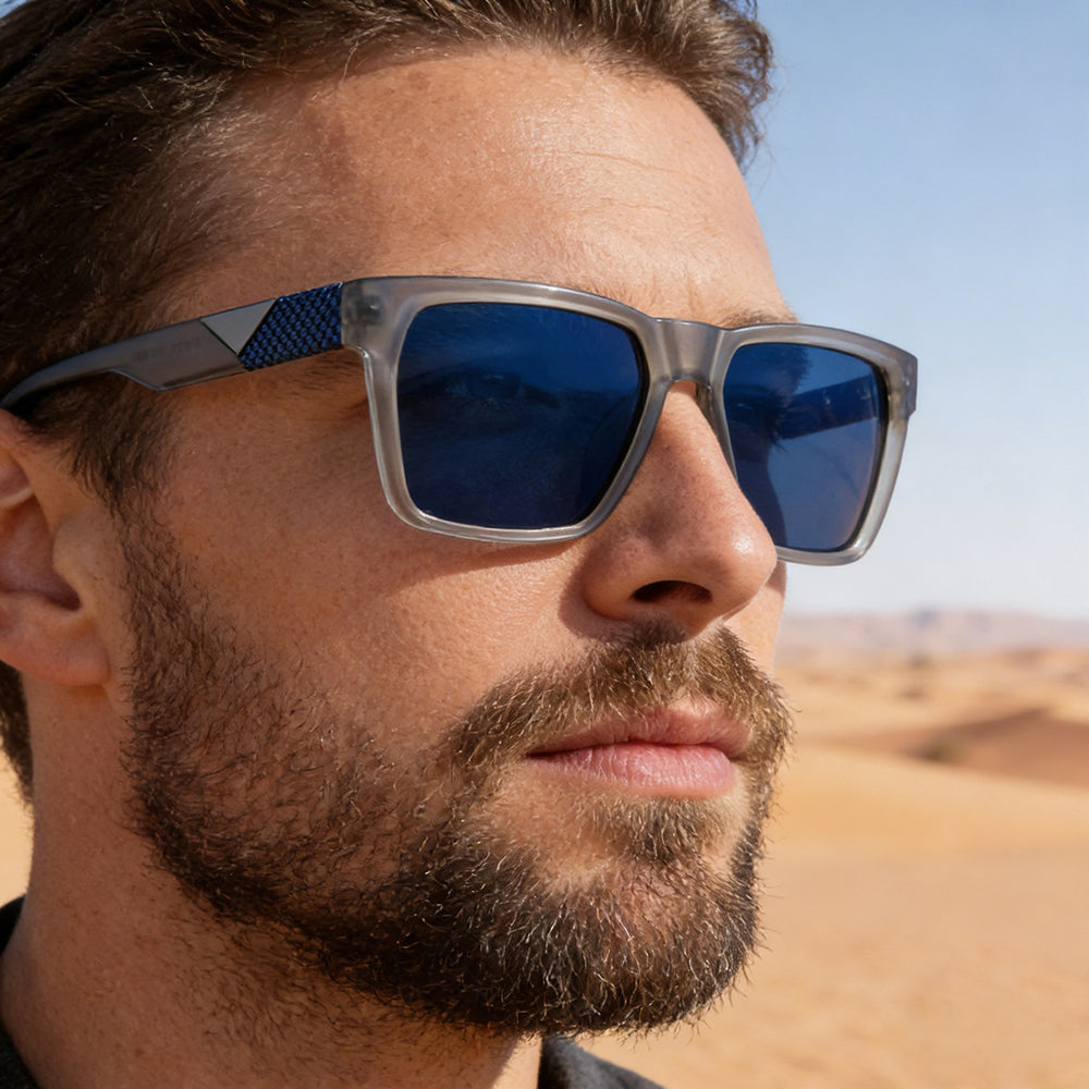 Herren-Sonnenbrille Techsuit 8500, polarisiert, UV-Schutz, braun