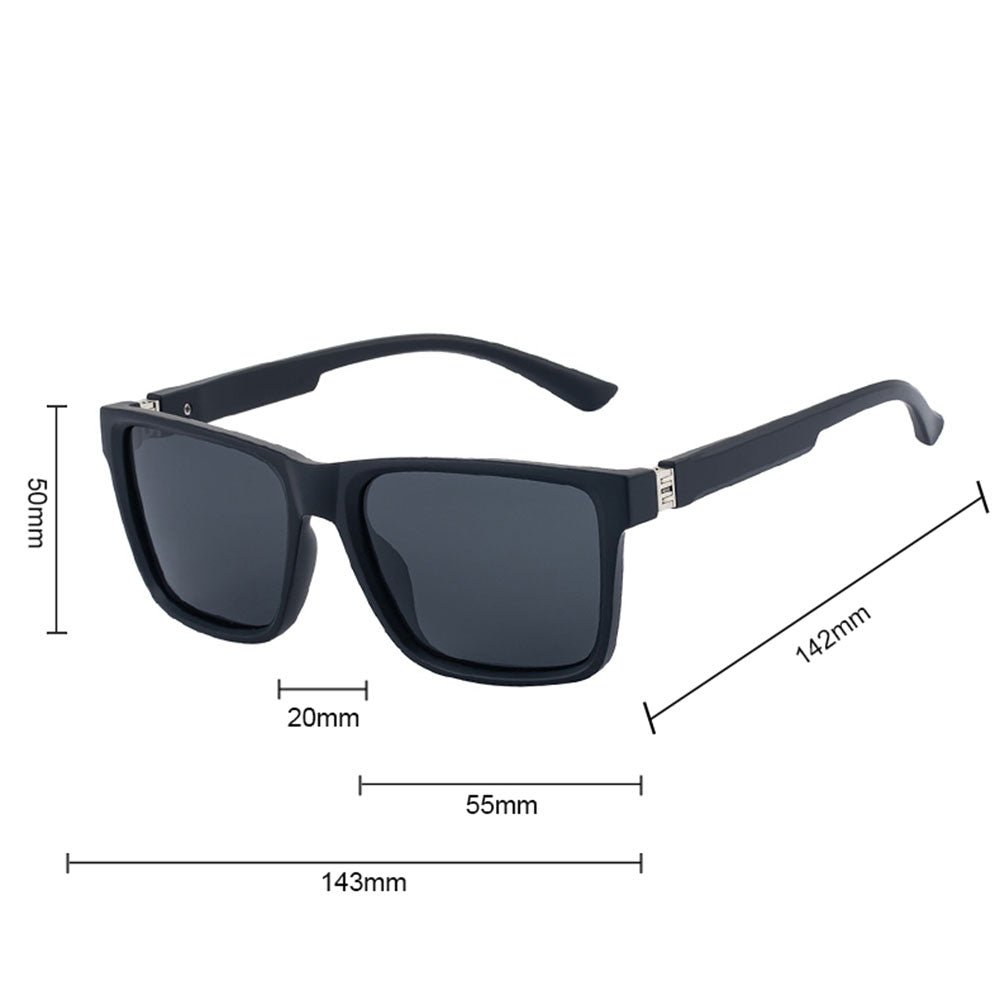 Herren-Sonnenbrille Techsuit 8506, polarisiert, UV-Schutz, matt schwarz