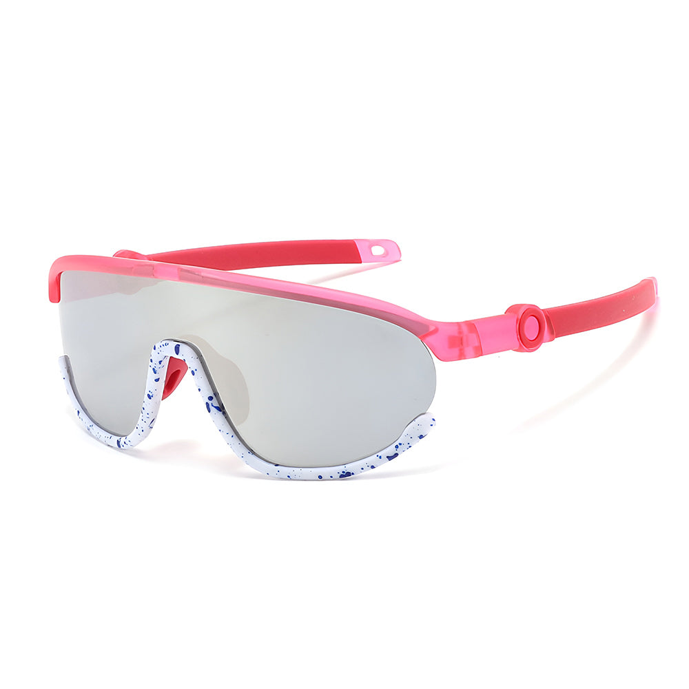 Techsuit Kinder Sonnenbrille 2025, polarisiert, UV-Schutz, rosa