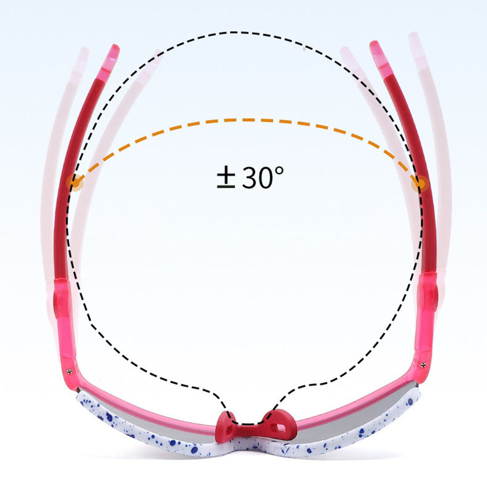 Techsuit Kinder Sonnenbrille 2025, polarisiert, UV-Schutz, rosa
