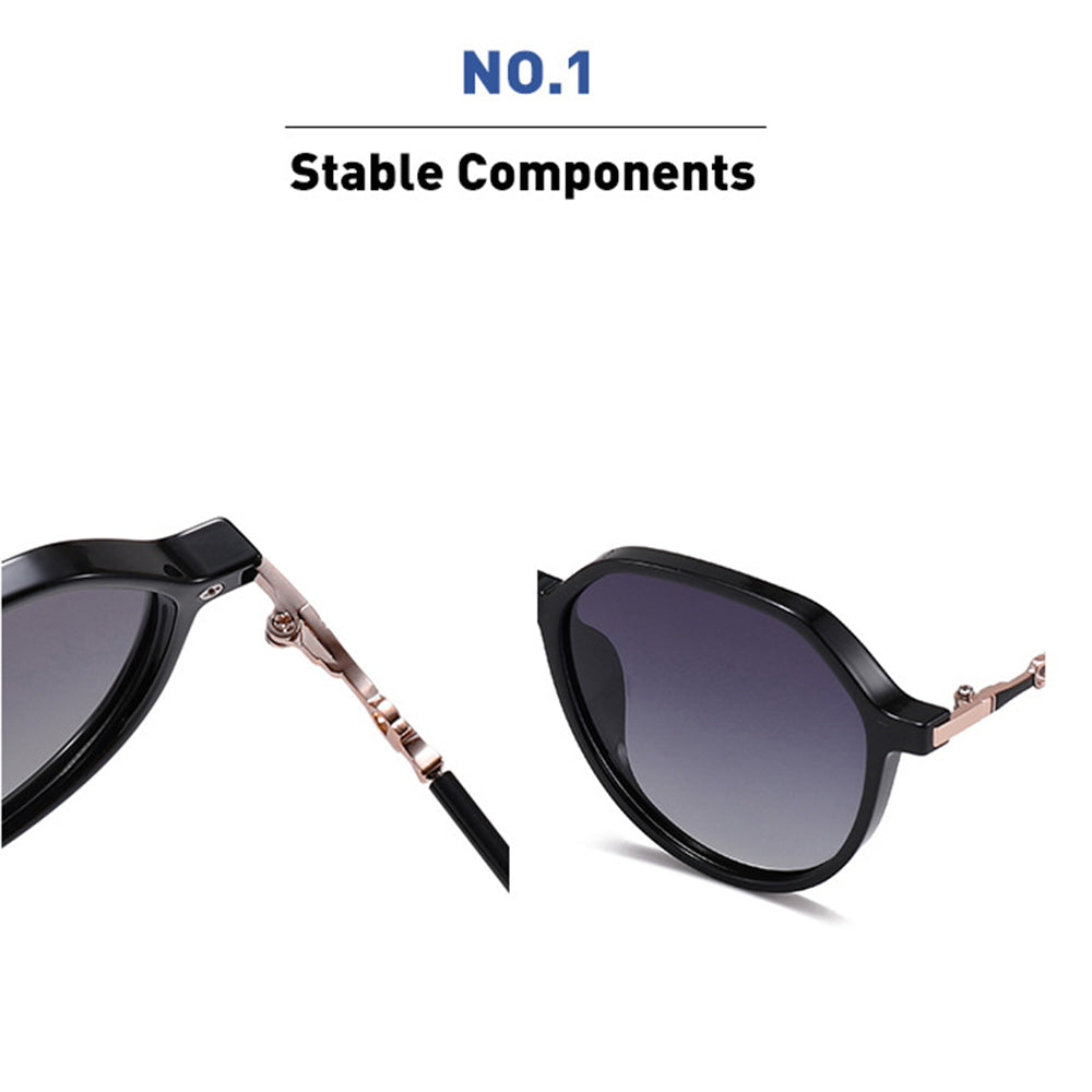Damen-Sonnenbrille Techsuit 2203, polarisiert, UV-Schutz, Schwarz Grau