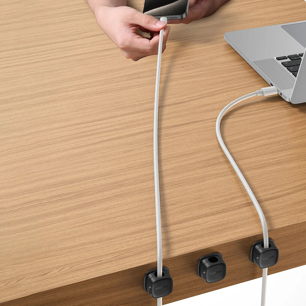 Baseus Lite Magnetic Kabelorganisator, Set 3 Stück, Schwarz B01331106111-00