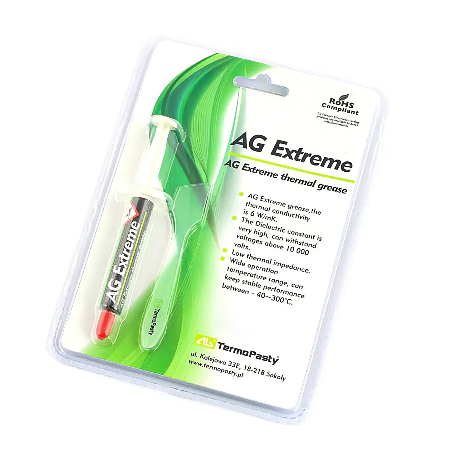 Wärmeleitpaste AG Termopasty AG Extreme, Spritzen-Typ, 3g ART.AGT-108