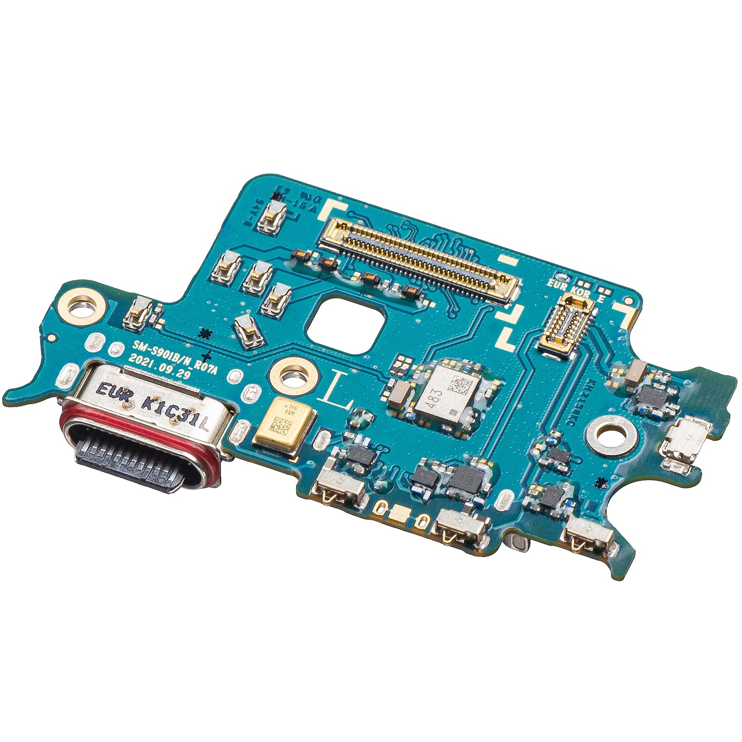 Ladebuchse / Audio / Mikrofon / SIM-Leser Platine für Samsung S22 5G S901 | Service Pack