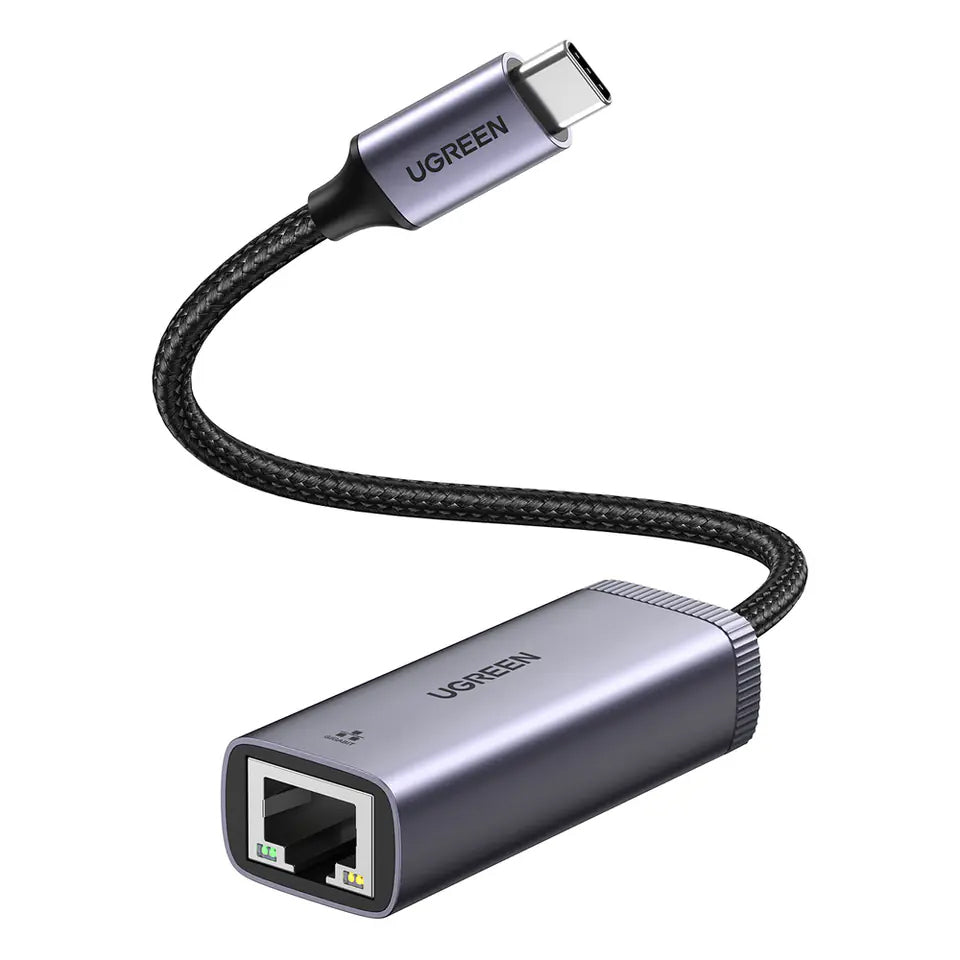 UGREEN CM483 Netzwerkkarte, RJ45, USB-C, Grau