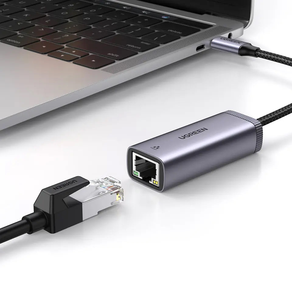 UGREEN CM483 Netzwerkkarte, RJ45, USB-C, Grau