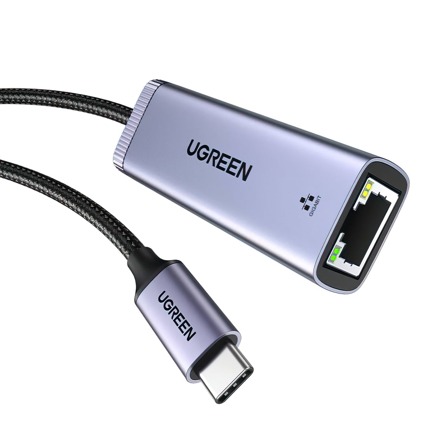 UGREEN CM483 Netzwerkkarte, RJ45, USB-C, Grau